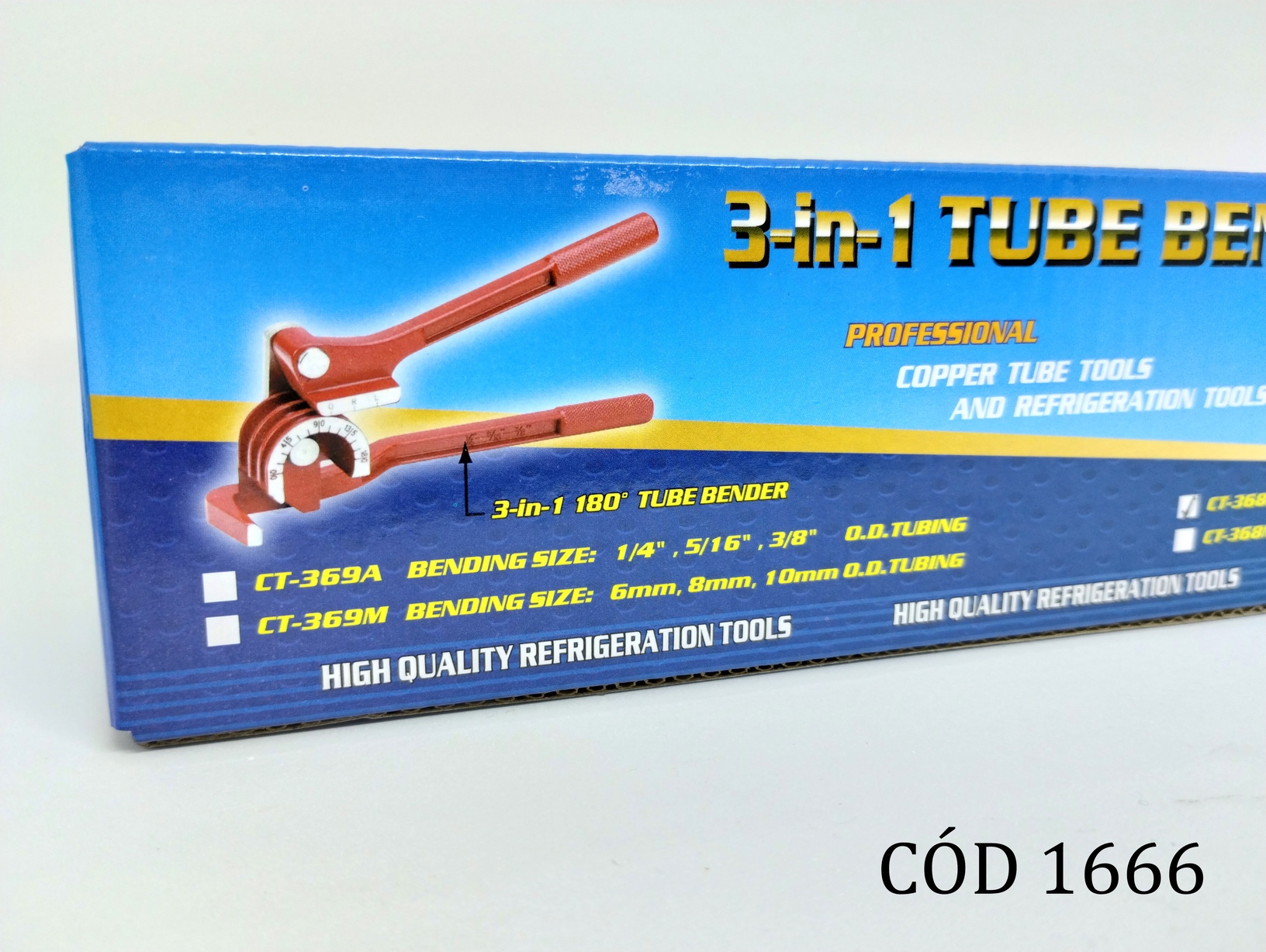 Dobladora de tubos, 3 en 1 180 grados 1/4 5/16 3/8 Dobladora de